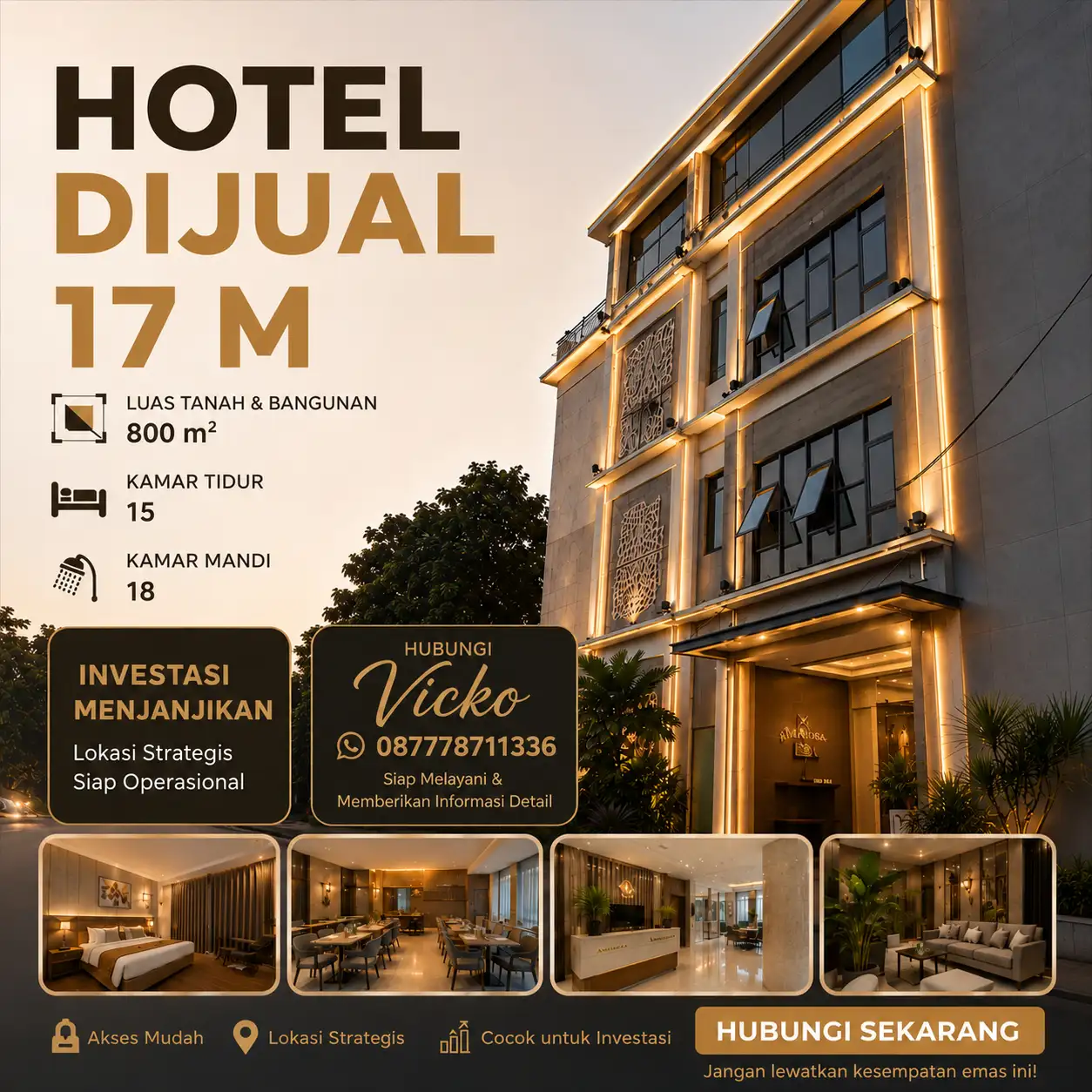Hotel Dijual Lokasi Ungasan