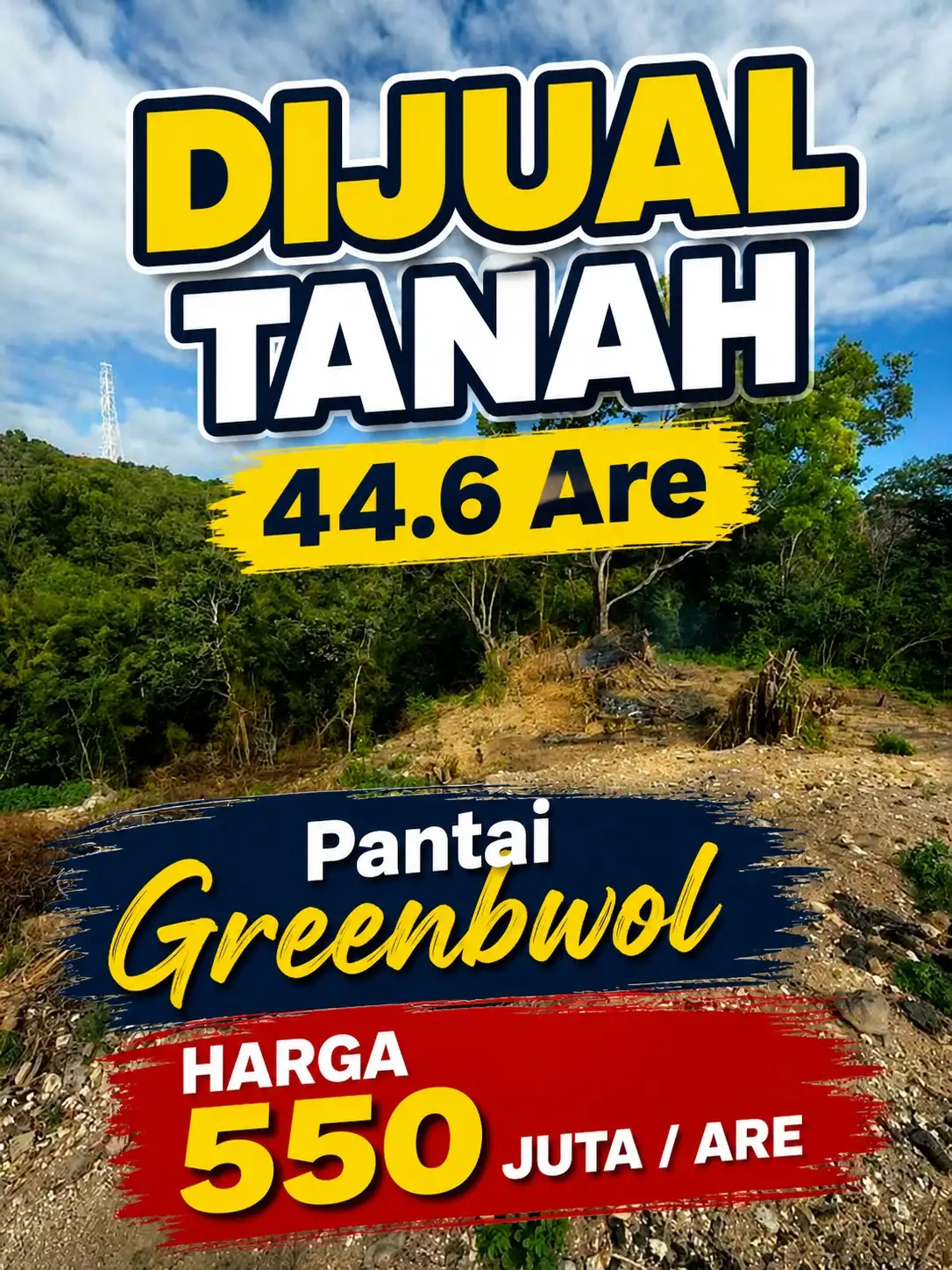 Tanah Di jual Area Pantai Greenbowl Ungasan